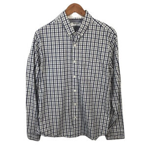 BF366 Men’s EXPRESS Brand Plaid Preppy Button Down Shirt L
